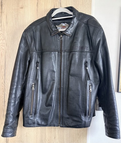 Genuine black leather harley - genuine,
