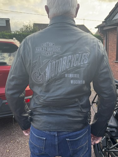 Men leather biker jacket - biker,