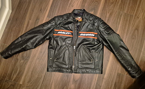 Black harley davidson - black, leather