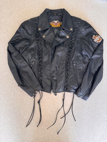 Harley davidson black leather - black,
