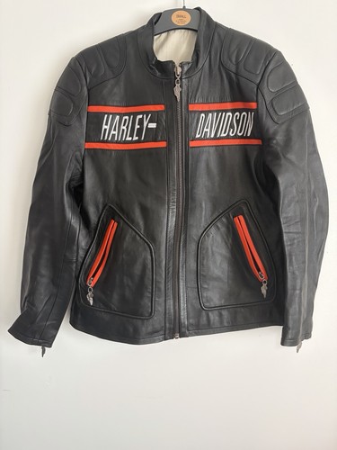 Black leather harley davidson - leather, harley-davidson